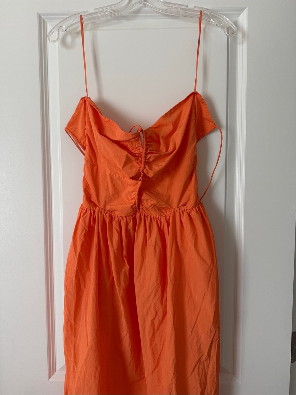 Rails Strapless Peach-Orange Maxi Dress with Front Keyhole - Picture 8 of 12